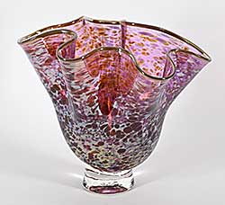 #2137 ~ Glass House Studios - Untitled - Fazzoletto Hankerchief Vase