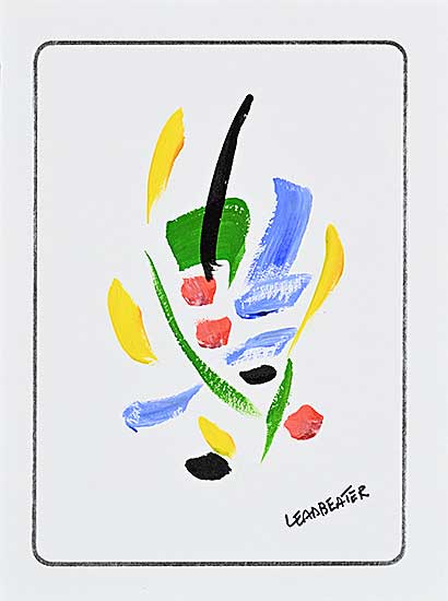 #2202 ~ Leadbeater - Untitled - Abstract Brushwork IX