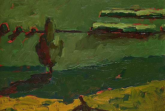 #2248 ~ McNaughton - Untitled - Lone Tree in Green