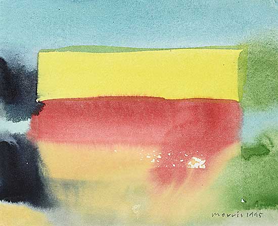 #2266 ~ Morris - Untitled - Red and Yellow on Blue