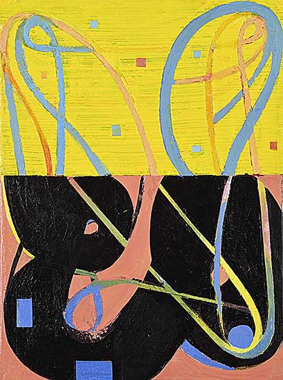 #2352 ~ Shuebrook - Untitled - Yellow and Salmon Grounds