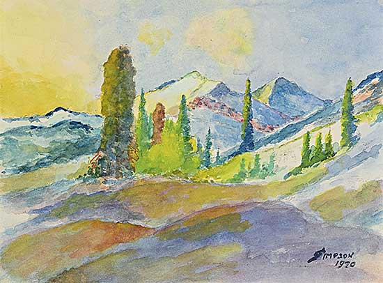 #2355 ~ Simpson - Head of Brazeau River - Columbia Ice Fields