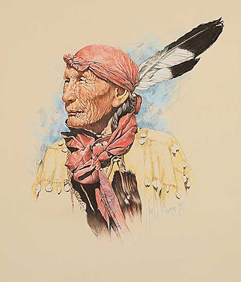 #2398 ~ Williams - Untitled - Portrait of a Man with a Red Scarf