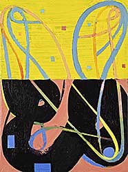 #2352 ~ Shuebrook - Untitled - Yellow and Salmon Grounds