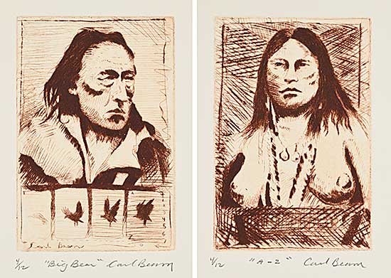 #1145 ~ Beam - Two Small Prints: 'A - Z  #4/12' and 'Big Bear  #4/12'