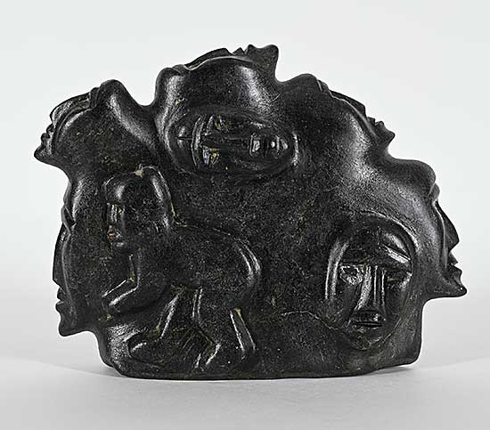 #1190 ~ Hallauk - Untitled - Faces in Stone