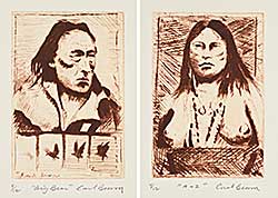 #1145 ~ Beam - Two Small Prints: 'A - Z  #4/12' and 'Big Bear  #4/12'
