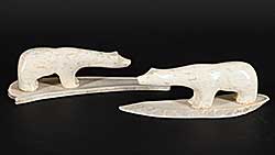 #1158 ~ Colbourne - Two Polar Bear Sculptures