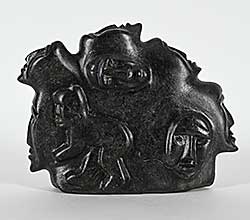 #1190 ~ Hallauk - Untitled - Faces in Stone