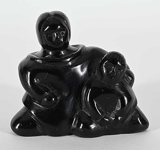 #1208 ~ Iquliq - Untitled - Sitting Mother and Child