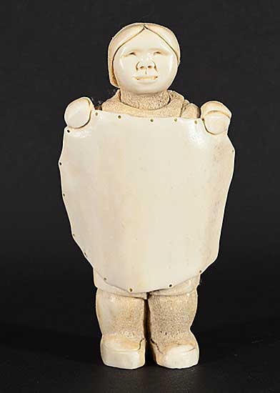 #1244 ~ Kayakjuak - Untitled - Woman Holding a Skin