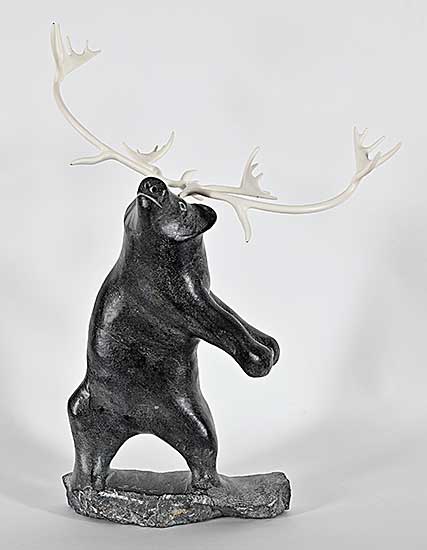 #1293 ~ Nuilaalik - Untitled - Standing Bear with Antlers