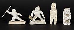 #1247 ~ Kayakjuak - Lot of Four Small Inuit Sculptures
