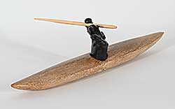 #1284 ~ Nasogaluak - Untitled - Polar Bear Shaman Hunting by Kayak