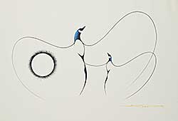 #1289 ~ Neilson - Untitled - Birds and Moon