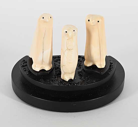 #1392 ~ School - Untitled - Three Birds on Metal Base