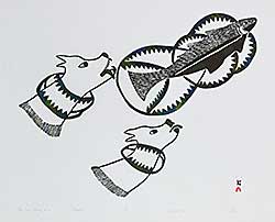 #1331 ~ Pudlat - Sea Dogs Chasing Fish  #18/50