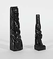 #1378 ~ School - Two Argillite Totems