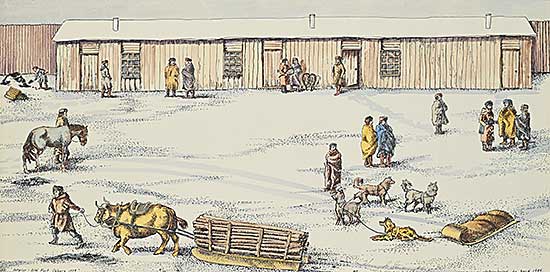 #1414 ~ Standing Alone - Interior - Old Fort Calgary, 1879  #8/99