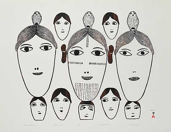 #1423 ~ Teevee - Inuit Faces  #46/50