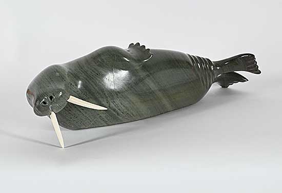 #1452 ~ Tukallak - Untitled - Stretched Out Walrus