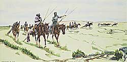 #1413 ~ Standing Alone - Blackfoot Moving Camp  #90/99