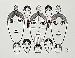 #1423 ~ Teevee - Inuit Faces  #46/50
