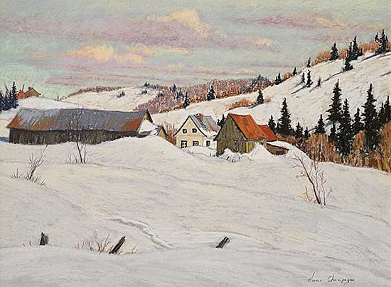 #74 ~ Champagne - Orange Rooftop and Deep, Deep Snow