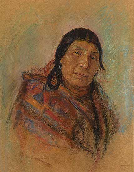 #107 ~ de Grandmaison - Untitled - Portrait of a Woman in Braids