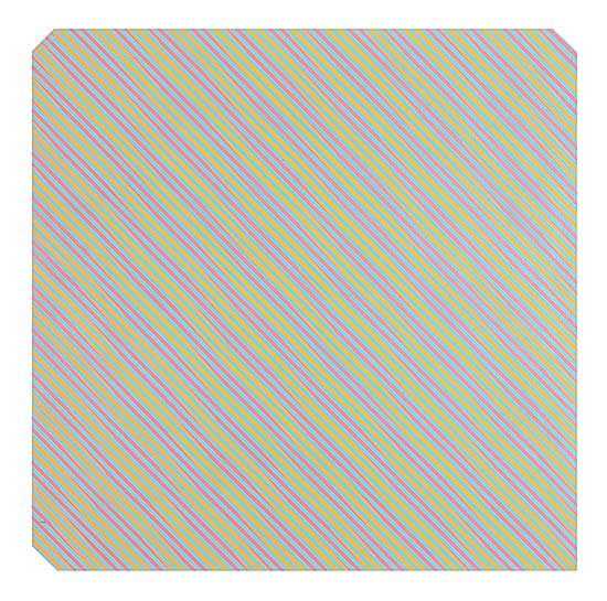 #129 ~ Farrell - Untitled - Pink, Blue and Orange Stripes