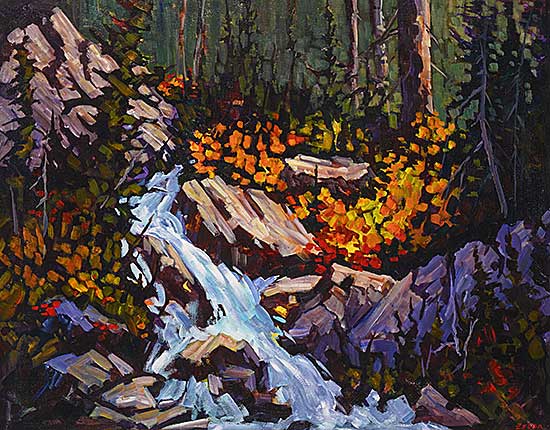 #130 ~ Faye Nelson - Woodland Stream [Lake O'Hara Area]