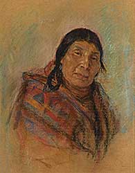 #107 ~ de Grandmaison - Untitled - Portrait of a Woman in Braids