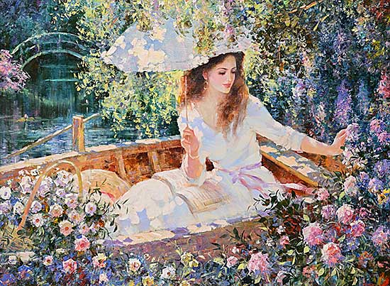 #166 ~ He - Untitled - The Flower Gatherer