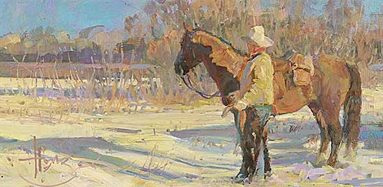 #173 ~ Hinz - Untitled - Cowboy in the Snow
