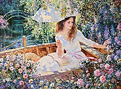 #166 ~ He - Untitled - The Flower Gatherer