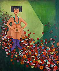 #252 ~ Mabee - Lavender Boots in a Poppy Patch