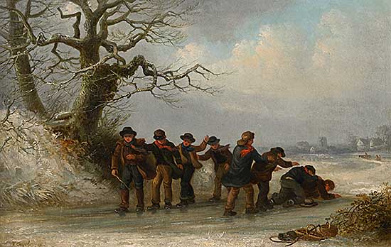 #346 ~ Smythe - Untitled - Playing on the Ice